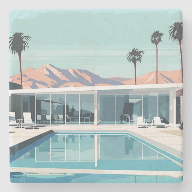 DESSOUS-DE-VERRE EN PIERRE VIE DE DÉSERT #4 (Devant)