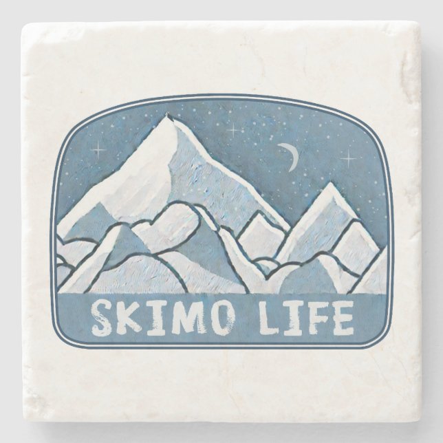 Dessous-de-verre En Pierre Vie Skimo (Devant)