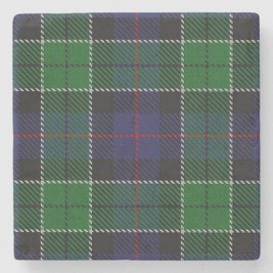 Dessous-de-verre En Pierre Vieux tartan écossais de chasse de Leslie de clan