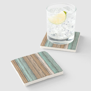 Dessous-de-verre En Pierre Vieux Vintage Patiné Planes Motif