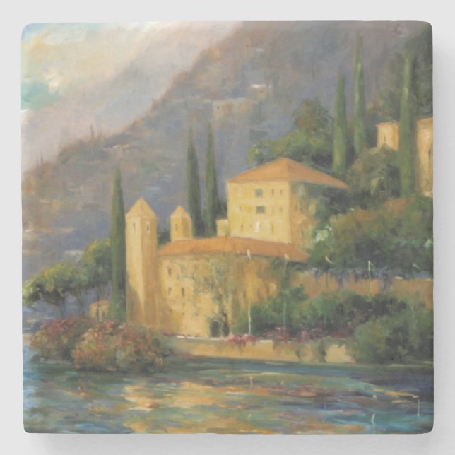 Dessous-de-verre En Pierre Villa de lac (Devant)
