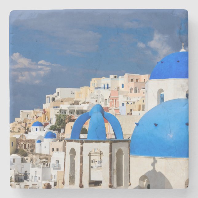 Dessous-de-verre En Pierre Ville de Santorin, Grèce (Devant)
