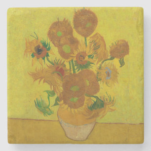 Dessous-de-verre En Pierre Vincent Van Gogh 15 Tournesols Peinture