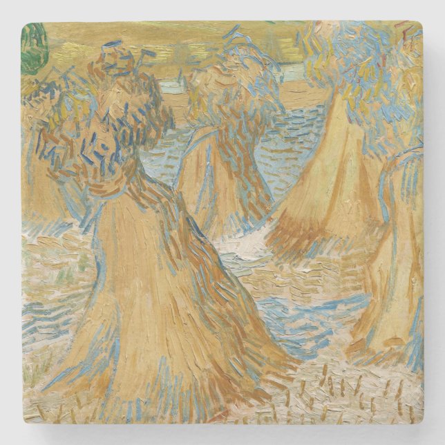 Dessous-de-verre En Pierre Vincent van Gogh - Chênes du blé (Devant)