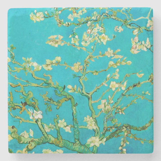 Dessous-de-verre En Pierre Vincent van Gogh "Floraison des amandiers" (Devant)