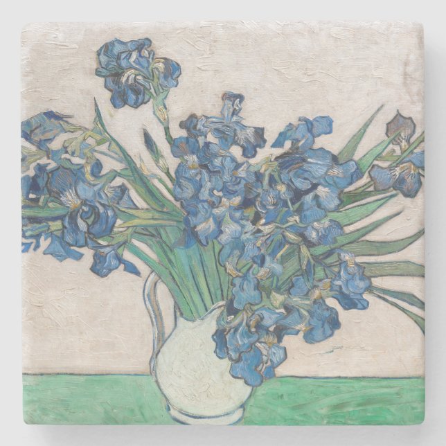 Dessous-de-verre En Pierre Vincent van Gogh - Irises (Devant)