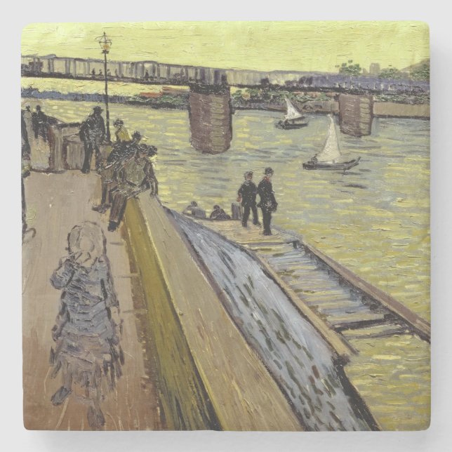 Dessous-de-verre En Pierre Vincent van Gogh| Le Pont de Trinquetaille Arles (Devant)
