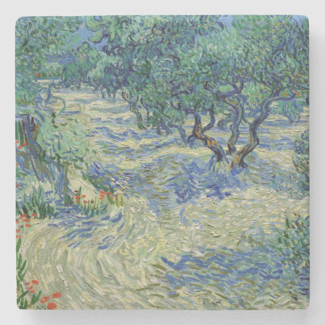 Dessous-de-verre En Pierre Vincent van Gogh - Olive Orchard (Devant)