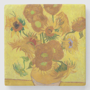 Dessous-de-verre En Pierre Vincent van Gogh - Vase avec quinze tournesols
