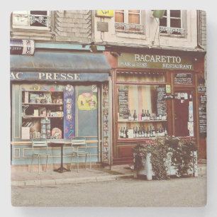 Dessous-de-verre En Pierre Vinothèque vintage et restaurant en France,