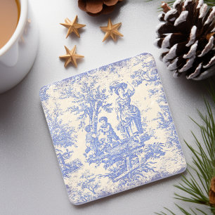 Dessous-de-verre En Pierre Vintage Blue Toile de Jouy Livre d'Images pour Enf