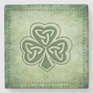 Dessous-de-verre En Pierre Vintage grundge shamrock irlandais tendance