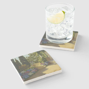 Dessous-de-verre En Pierre Vintage Ivan Choultse Jardin Villa Cypris