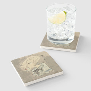 Dessous-de-verre En Pierre Vintage japonais Yokai Nurarihyon