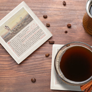 Dessous-de-verre En Pierre Vintage Psalm 23 Biblical Scripture 