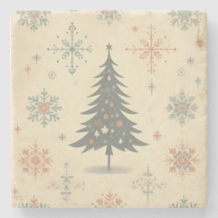 Dessous-de-verre En Pierre Vintage/rétro moderne Noël/hiver