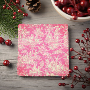 Dessous-de-verre En Pierre Vintage rouge chaud rose motif