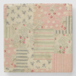 Dessous-de-verre En Pierre Vintage Shabby Chic Cherry Floral Découpage