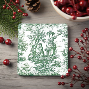 Dessous-de-verre En Pierre Vintage vert enfants toile de jouy imprimé