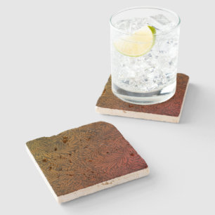 Dessous-de-verre En Pierre Vintage William Morris Orange Larkspur Botanique