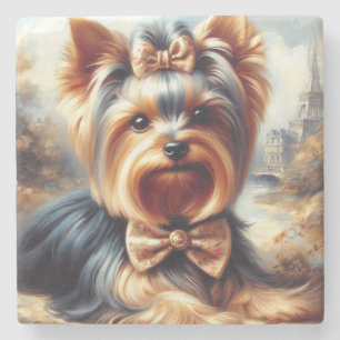 Dessous-de-verre En Pierre Vintage Yorkshire Terrier peinture