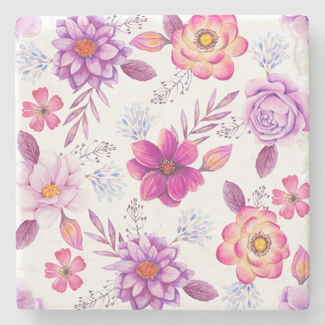 Dessous-de-verre En Pierre Violet rose (Devant)