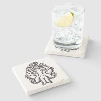 Dessous-de-verre En Pierre Visage de Cthuda - dessous de verre de marbre
