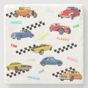 Dessous-de-verre En Pierre Voitures Vintages et classiques cool toutes en un 
