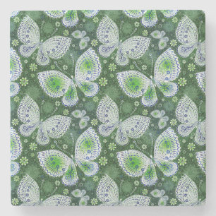Dessous-de-verre En Pierre Voler vers l'extérieur Papillon Paisley Imprimer v