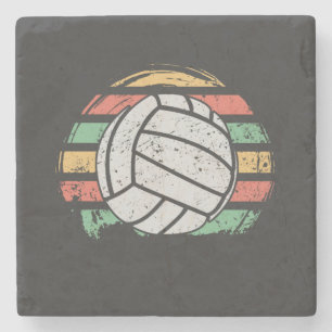 Dessous-de-verre En Pierre Volleyball Rétro Vintage