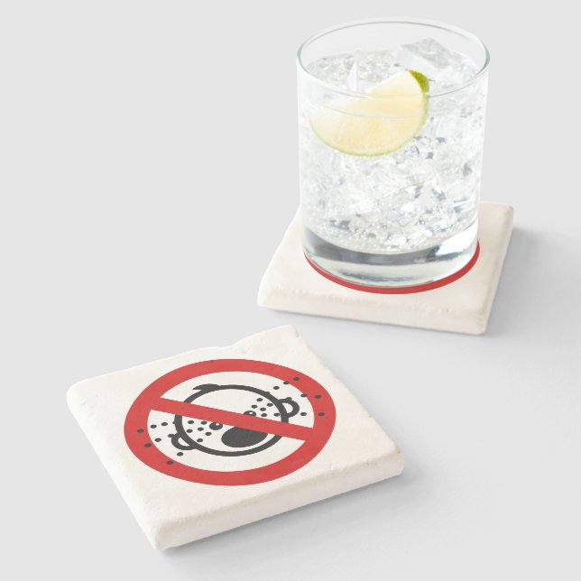 Dessous-de-verre En Pierre VOYAGE NO Cry Baby ⚠ Aéroport thaïlandais ⚠ (Côté)