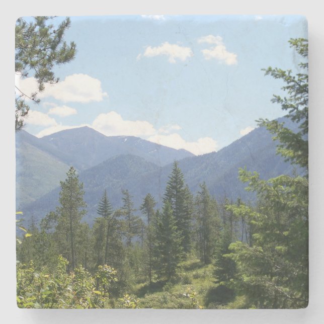 Dessous-de-verre En Pierre Vue Pittoresque du paysage du Montana (Devant)