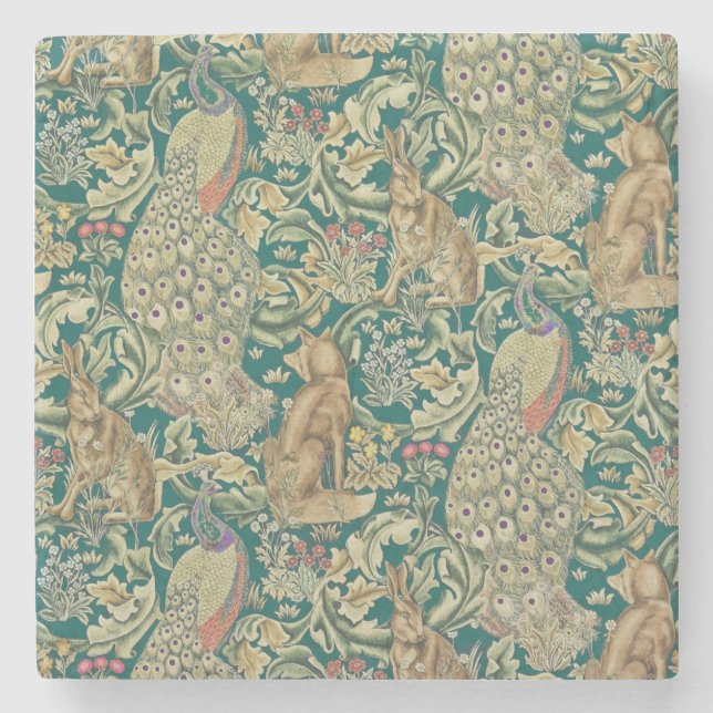 Dessous-de-verre En Pierre Walter Morris "Forêt" (Devant)