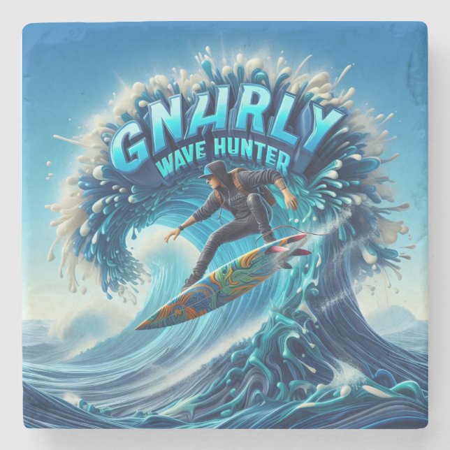 Dessous-de-verre En Pierre Waves & Wanderlust Collection (Devant)