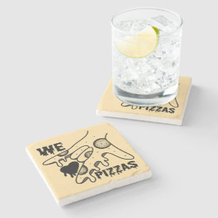 Dessous-de-verre En Pierre We Love Pizzas - Pizza Love - ASL ILY Obsession De