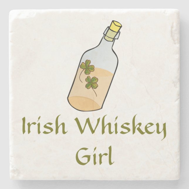 Dessous-de-verre En Pierre Whiskey Girl irlandaise (Devant)