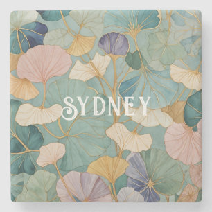 Dessous-de-verre En Pierre Whispering Pastel Gingko