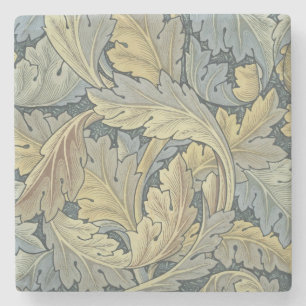 Dessous-de-verre En Pierre William Morris Acanthus Feuille Floral Art Nouveau