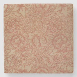 Dessous-de-verre En Pierre William Morris Fleur de pavot rose Floral