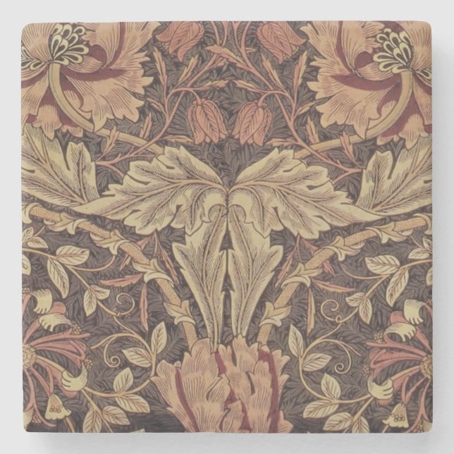 Dessous-de-verre En Pierre William Morris Honeysuckle Classic English Art (Devant)