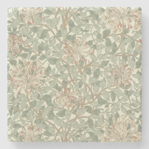 Dessous-de-verre En Pierre William Morris Honeysuckle Vert Floral