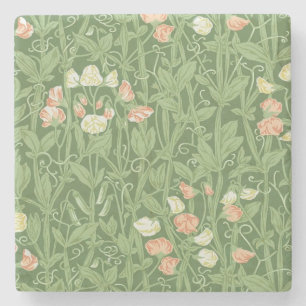 Dessous-de-verre En Pierre William Morris Sweet Pea Floral Design