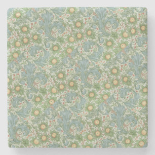 Dessous-de-verre En Pierre William Morris Vintage Floral Green Blue Orchard
