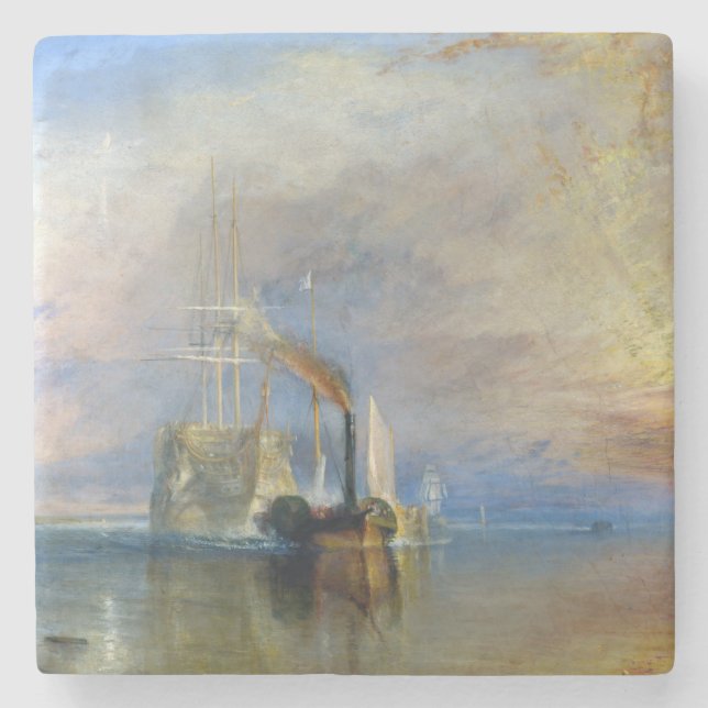 Dessous-de-verre En Pierre William Turner - Le Temeraire de combat (Devant)