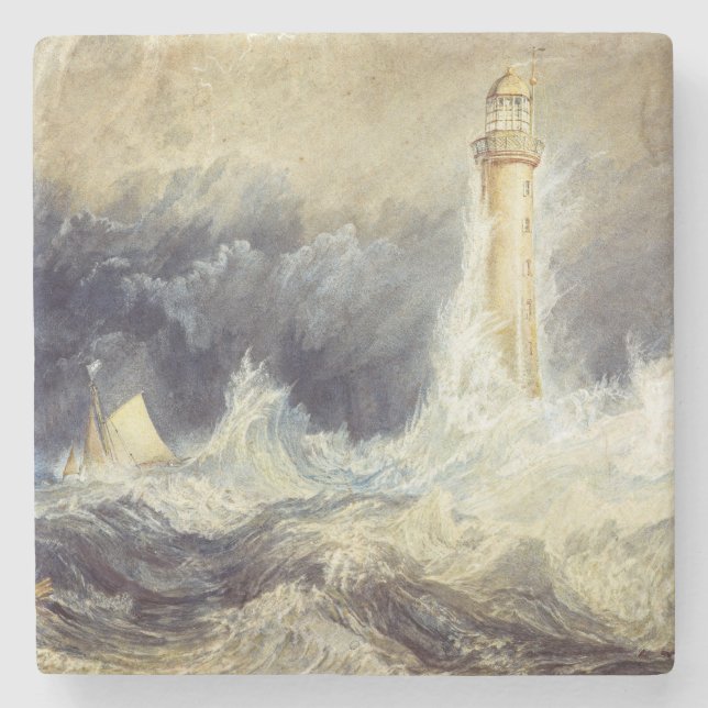 Dessous-de-verre En Pierre William Turner - Phare de Bell Rock (Devant)
