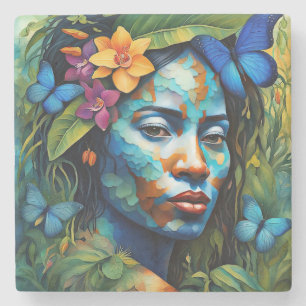 Dessous-de-verre En Pierre « Yarumi » Esprit d'Orchidée - Femmes d'Amazonie  