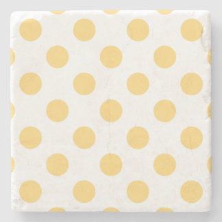 Dessous-de-verre En Pierre Yellow polkadots