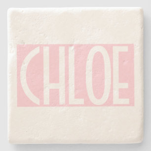 Dessous-de-verre En Pierre Your Bold White Text on Light Pink
