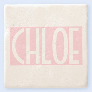 Dessous-de-verre En Pierre Your Bold White Text on Light Pink