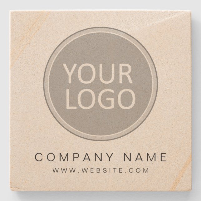 Dessous-de-verre En Pierre Your Business Logo Promoteur Business Company (Devant)